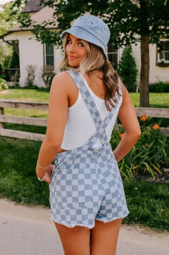 Mastermind Checkered Overalls In Blue -Hanger Fashion 2306059035000 2023061215572600 ac03c667mastermind checkered overalls in blue