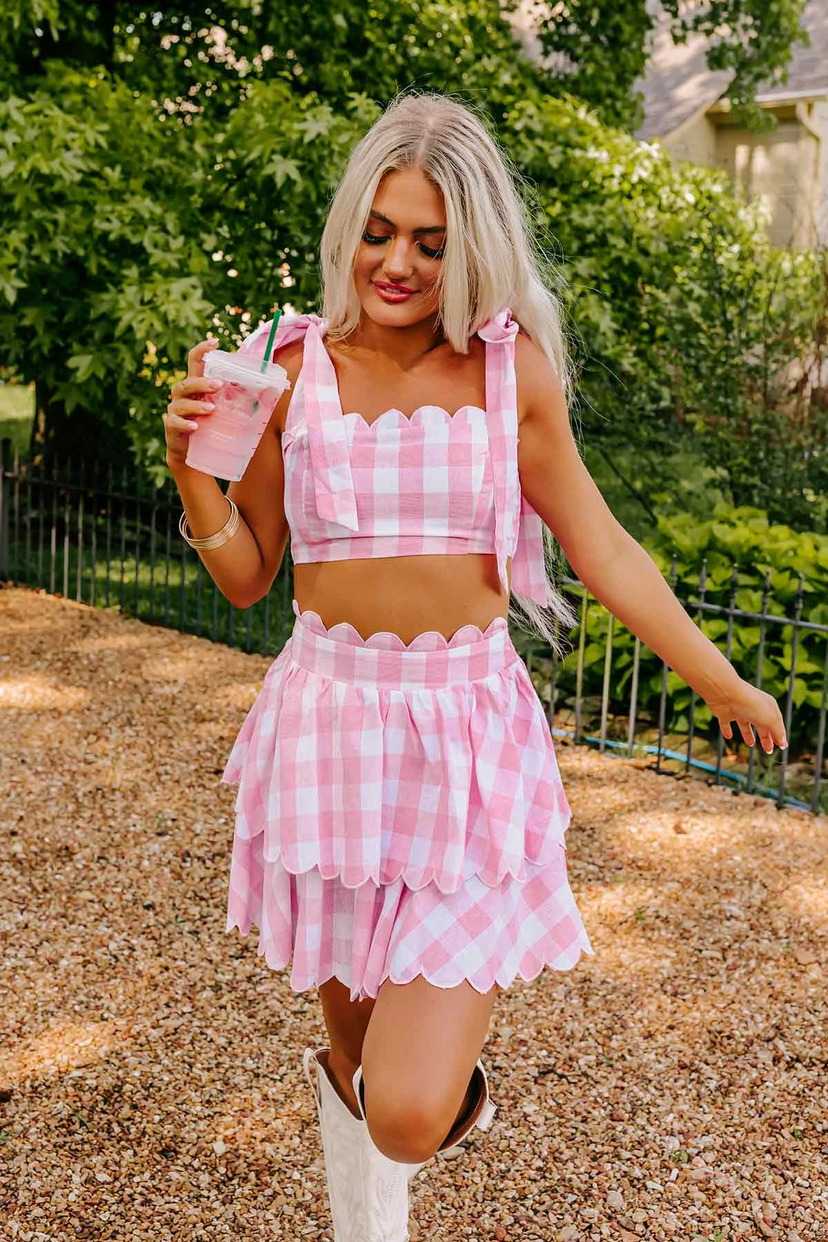 Only Good Karma Crop Top In Pink 1 Only Good Karma Crop Top In Pink