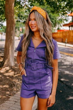 Stay Sophisticated Denim Romper In Purple 8 Stay Sophisticated Denim Romper In Purple -Hanger Fashion 2307035230000 2023071810231500 d8d5b93cstay sophisticated denim romper in purple
