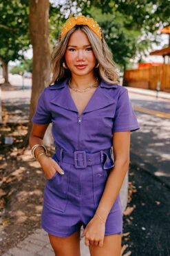 Stay Sophisticated Denim Romper In Purple 9 Stay Sophisticated Denim Romper In Purple -Hanger Fashion 2307035230000 2023071810231900 e8dc1354stay sophisticated denim romper in purple