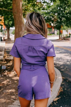 Stay Sophisticated Denim Romper In Purple 10 Stay Sophisticated Denim Romper In Purple -Hanger Fashion 2307035230000 2023071810232100 ef3502abstay sophisticated denim romper in purple