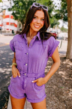 Sweet Duet Distressed Denim Romper In Purple 9 Sweet Duet Distressed Denim Romper In Purple -Hanger Fashion 2307101428000 2023071714213900 ee6f51f0day moon express sample 3